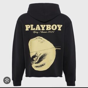 Homme Femme Playboy Black Hoodie - Men's Graphic Sweatshirt